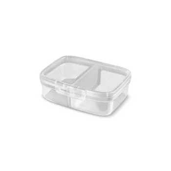 CURVER Snap Box rechthoekige opbergbox met scheidingswand, 3,3L, transparant