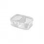 CURVER Snap Box rechthoekige opbergbox met scheidingswand, 3,3L, transparant