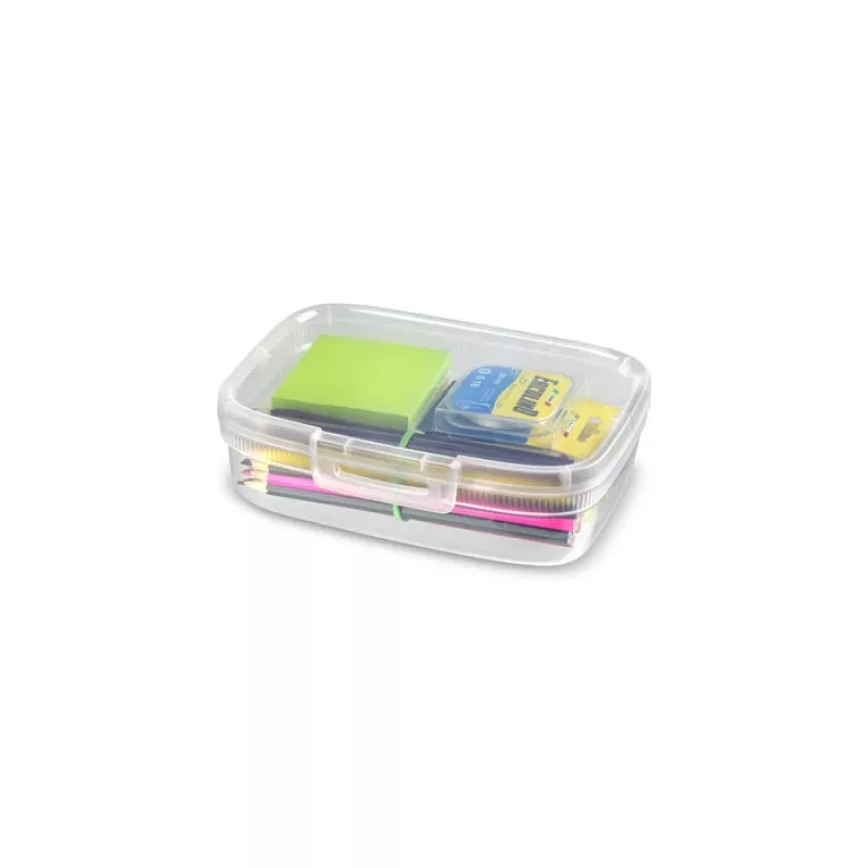 CURVER Snap Box rechthoekige opbergbox met scheidingswand, 3,3L, transparant