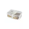 CURVER Snap Box rechthoekige opbergbox met scheidingswand, 3,3L, transparant