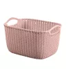 Curver Knit S rechthoekige opbergmand 8L roze