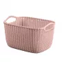Curver Knit S rechthoekige opbergmand 8L roze