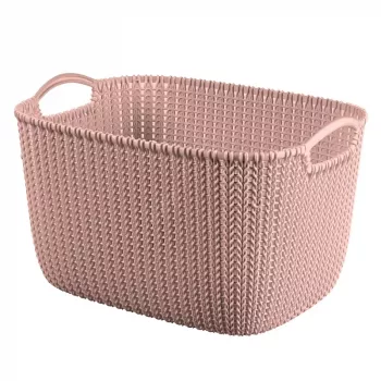 Curver Knit L rechthoekige opbergmand 19L 40x30x23 cm roze