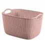 Curver Knit L rechthoekige opbergmand 19L 40x30x23 cm roze