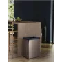 KETER Verto Recycle 54L rechthoekige gemetalliseerde afvalbak, parelgrijs
