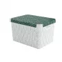 CURVER Deco Stockholm L opbergbox met deksel, 39,5 x 29,5 x 23,5 cm, Green Leaves