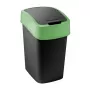 CURVER Flip Bin 9L Zwart/Groen Afvalemmer