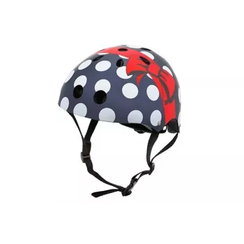 Hornit Polka Dot Kinderfietshelm 48-53cm met LED-Licht