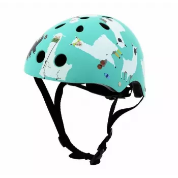 Hornit Llama Kinderfietshelm, Medium 53-58cm, Wit/Multi, LED-Licht LLM921
