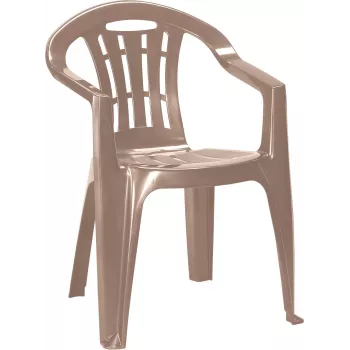 KETER Mallorca tuinstoel beige – stapelbaar aluminium frame met textilene zitting, UV- en weerbestendig, 110 kg belastbaar