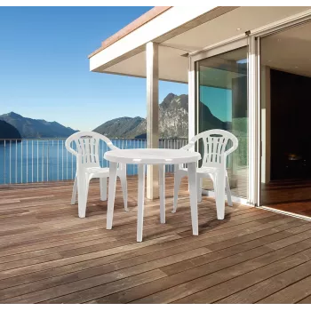 KETER Mallorca tuinstoel beige – stapelbaar aluminium frame met textilene zitting, UV- en weerbestendig, 110 kg belastbaar