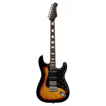 Stagg SES-60 SNB elektrische gitaar - Sonic Blue, SSS-elementen, elzenhouten body