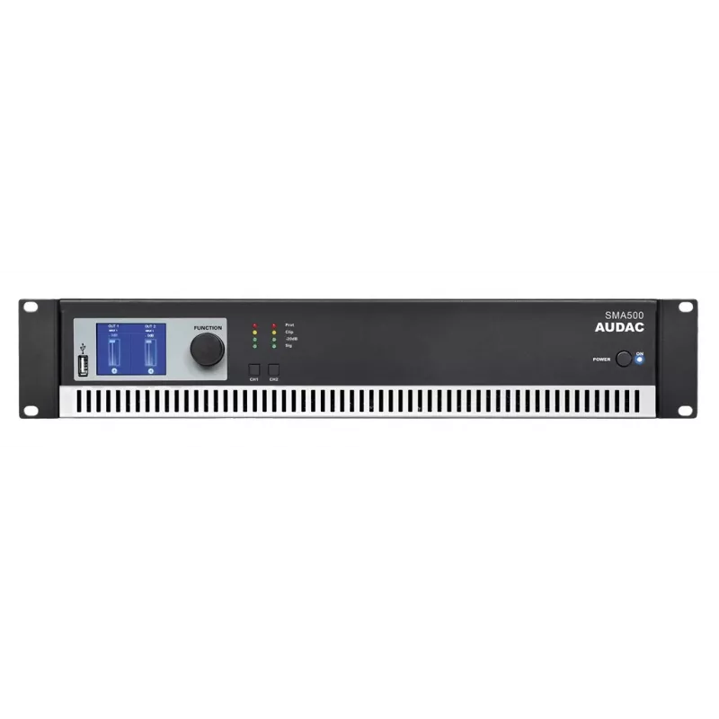 AUDAC SMA500 2.0-kanaals audioversterker, zwart