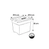 keeeper Crystalbox Cornelia bewaarbox met deksel, 24 L, transparant, 39,5 x 29,5 x 30 cm