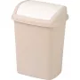 CURVER Dominik 10L zwaaideksel-prullenbak, beige, 20x25x36cm