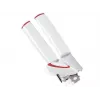 LEIFHEIT blikopener Lifty Manueel Top-Cut met ergonomische greep, roestvrijstalen mes, wit/grijs