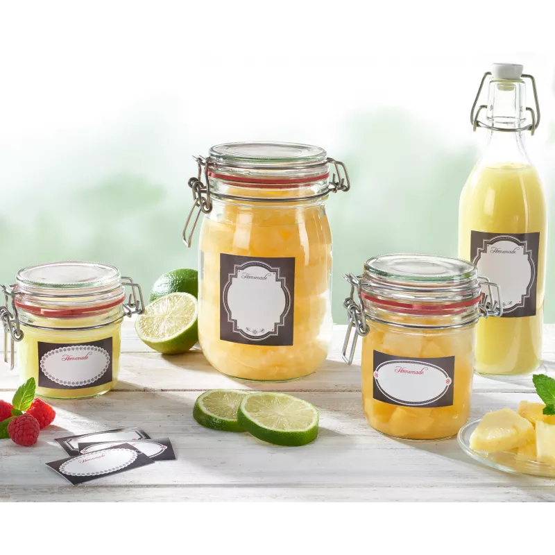 LEIFHEIT set decoratiestickers voor potten, zwart & wit