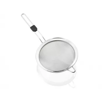 LEIFHEIT ProLine zeef Ø20 cm roestvrijstalen fijne zeef met ergonomische greep, vaatwasmachinebestendig, ophangoog, steunhaak