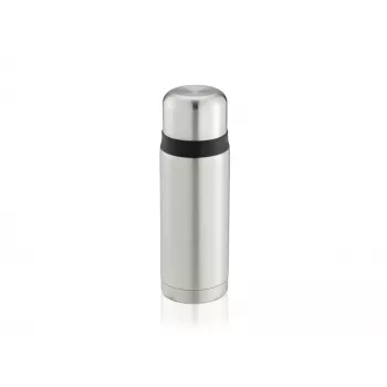 LEIFHEIT Thermos Coco 0,75L vacuümgeïsoleerde fles, roestvrijstaal met glazen binnenfles, zilver