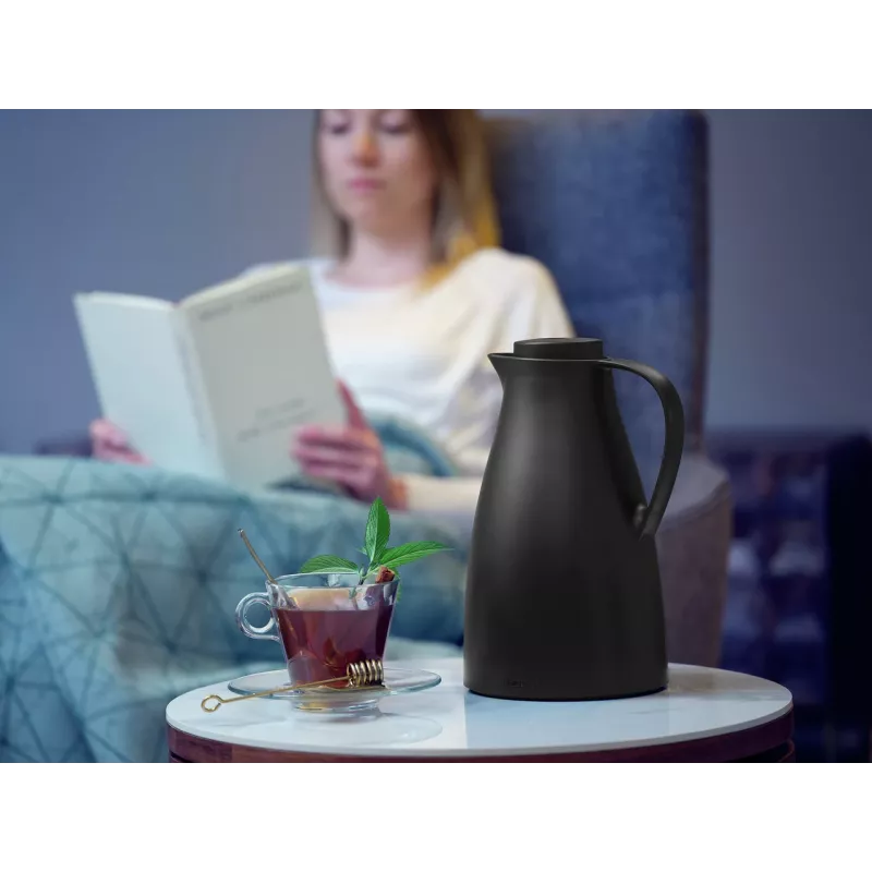 LEIFHEIT Thermos Harmonic zwart 1L vacuümgeïsoleerde kan