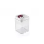 LEIFHEIT Fresh&Easy luchtdichte levensmiddelencontainer 1,6L, BPA-vrij, transparant met groen deksel