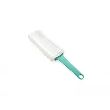 LEIFHEIT Duster platte stofveger elektrostatisch XL flexibele kop met click-systeem, blauw/wit