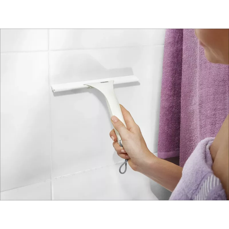LEIFHEIT Cabino 24cm douchetrekker met zuignaphaak, wit/grijs