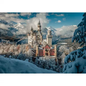 Schmidt Spiele Winterliches Schloss Neuschwanstein 1000 stukjes puzzel