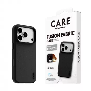 CARE by PanzerGlass Fusion Fabric hoes zwart met MagSafe voor iPhone 17 Pro