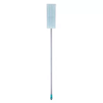LEIFHEIT POWER CLEAN M Micro Duo platte mop met telescoopsteel, 33cm, groen/wit/grijs