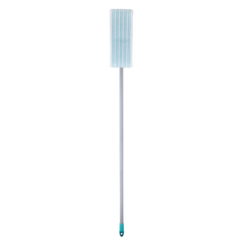 LEIFHEIT POWER CLEAN M Micro Duo platte mop met telescoopsteel, 33cm, groen/wit/grijs