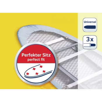 LEIFHEIT strijkplankhoes-bevestigingen (4-delige set, wit, elastische banden met clips)