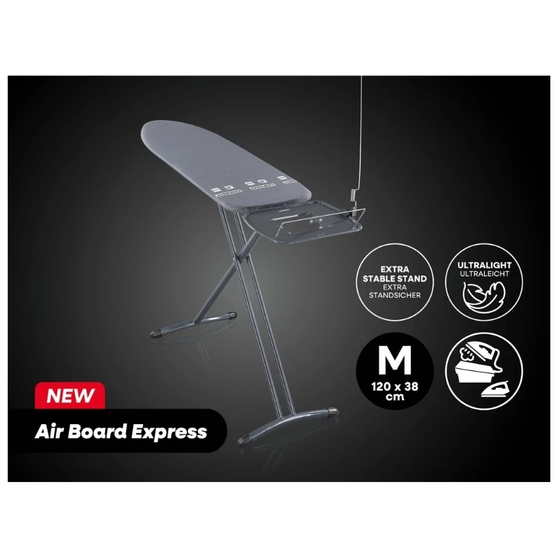 LEIFHEIT Air Board Express M strijkplank zwart 120x38cm