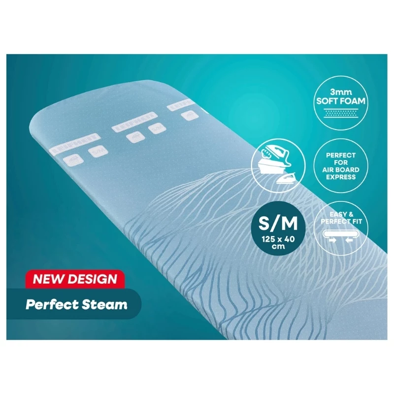 LEIFHEIT strijkplankhoes Perfect Steam Air Board Express S/M 125x40cm