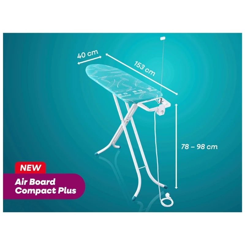 LEIFHEIT Air Board M Compact Plus strijkplank 120x38cm met Thermo-Reflect technologie