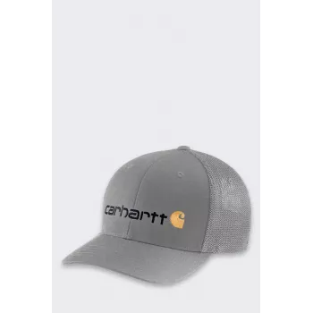 Carhartt Rugged Flex Oakland Cap Asphalt - baseballpet van stretchkatoen met FastDry-zweetband