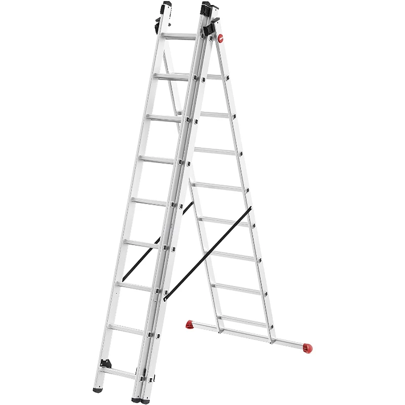 HAILO ProfiStep Combi ladder aluminium 3x9 sporten