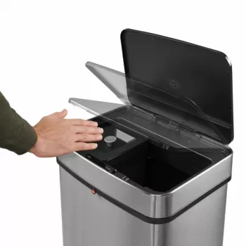 HAILO Öko Vario XL afvalscheiding systeem, 2x25L, roestvrij staal