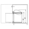 HAILO inbouw pedaalemmer Compact-Box M 15L wit