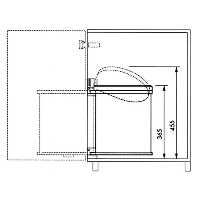 HAILO inbouw pedaalemmer Compact-Box M 15L wit