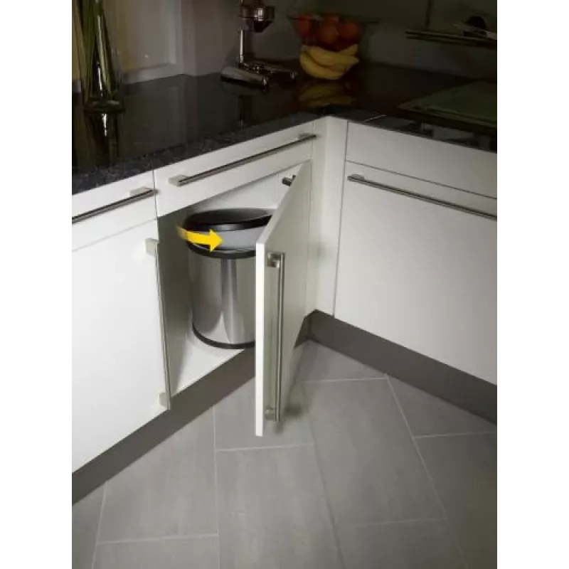 HAILO Compact-Box M 15L roestvrijstalen pedaalemmer met soft-close deksel