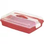 CURVER taartdoos rechthoekig 45x29,5x11,1 cm rood