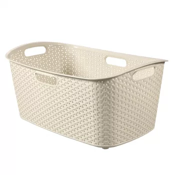 CURVER My Style wasmand 47L crème rattan-look rechthoekig met handgrepen