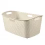 CURVER My Style wasmand 47L crème rattan-look rechthoekig met handgrepen