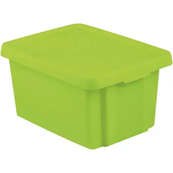 CURVER Essentials 16L opbergbox met deksel, groen, 30 x 39 x 21 cm