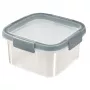 CURVER Smart Eco Fresh vierkante bewaardoos 0,9L transparant met groen deksel
