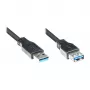 Good Connections USB 3.0 verlengkabel, Type-A stekker naar Type-A bus, zwart, 3 m 2711-S03