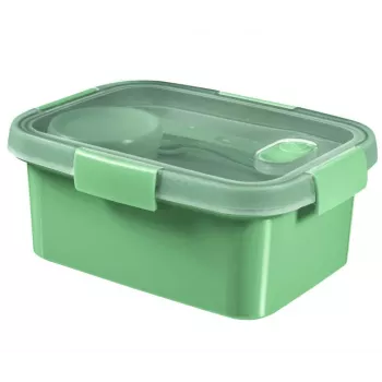 CURVER levensmiddelenbak Lunch-set rechthoekig 1,2L Smart Eco To Go 20x15x9cm soft green