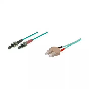 Good Connections SC/ST Duplex OM3 Multimode glasvezel patchkabel, 50/125µm, LSZH, 2m, aqua