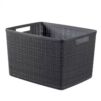 CURVER mand Jute L 20L 36x28x23cm donkergrijs